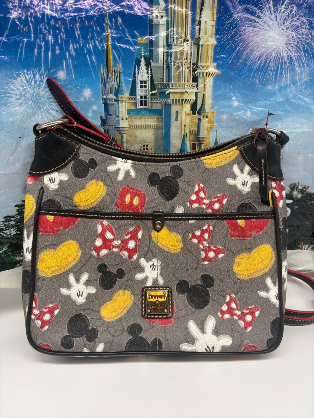 Dooney & Bourke Disney Parks Mickey & Minnie Mania Body Parts Crossbody Handbag